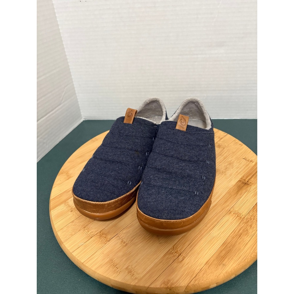 OluKai Men's‎ Navy Blue Puffer Slippers Mules Indoor Outdoor Size M9